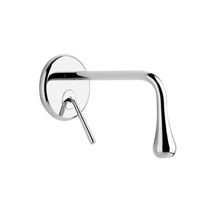 Inwall Wall Mounted Single Handle Hot and Cold Water Concealed Gold Wash Basin Faucet