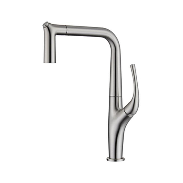 Black Gold Deck Mounted Single Lever Pull Out Kitchen Mixer Faucet