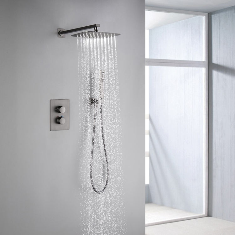 Ceiling Mounted Wall Mounted In Wall Concealed Bathroom Brass Shower Faucet Mixer Set