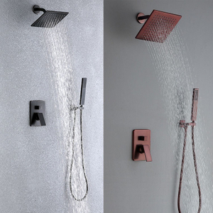 ORB Oil Rubbed Bronze Bathroom In Wall Concealed Hidden Rain Shower Mixer Set with Rough-in Valve