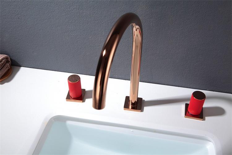 Widespread basin faucet 3 hole bathroom faucet 2 handle brass tap bathroom faucet