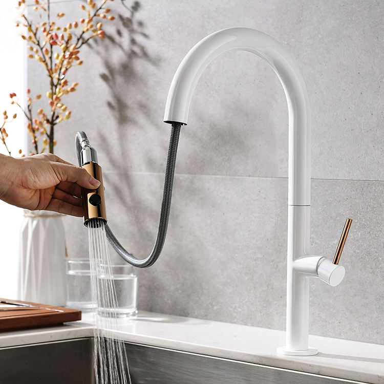 factory kitchen faucets sink kitchen faucet flex pull down pull out sprayer water tap mixer brass sanitary ware