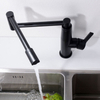 Deck Mounted Hot and Cold 360 Degree Rotating Folding Flexible Kitchen Faucet Water Tap