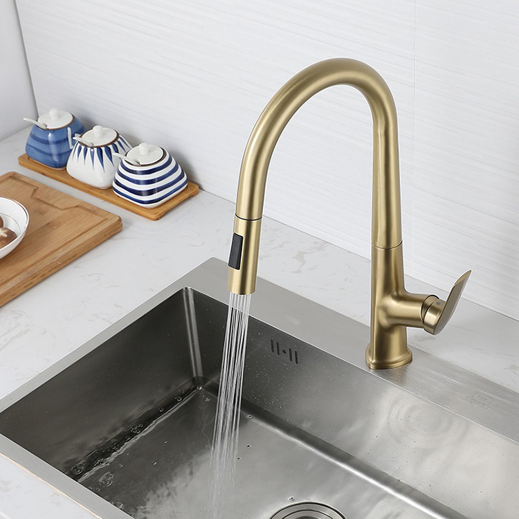 Golden Black kitchen water faucet water sink faucets tap kitchen faucet with pull out sprayer