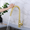 Deck-mounted Single Handle Smart Sensor Touchless Kitchen Faucet with Pull Down Sprayer