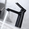 Deck Mounted Single Lever Bathroom Wash Basin Sink Mixer Faucet Brass Black