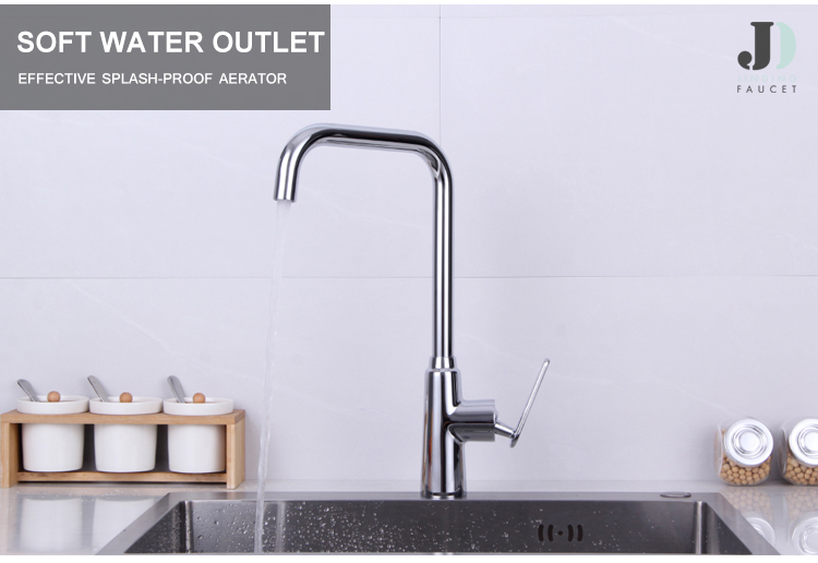 JINDING Manufacturer Single Hole Single Lever Hot Cold Water Kitchen Sink Faucet Mixer