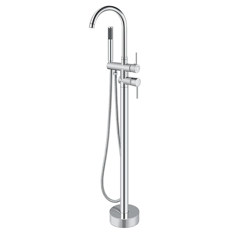Floor Stand Brass Freestanding Bathtub Faucet