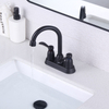 New Design Stainless Steel Dual Handle 2 Holes 4" inch Centerset Bathroom Basin Sink Faucet