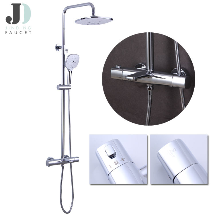 Hot Selling Modern Brass Chrome Thermostatic Shower Faucet Set
