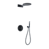 Hot and Cold Black Bathroom Thermostatic Concealed Shower Faucet Set