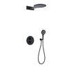 Matte Black In Wall Mounted Thermostatic Bathroom Concealed Handheld Shower Set