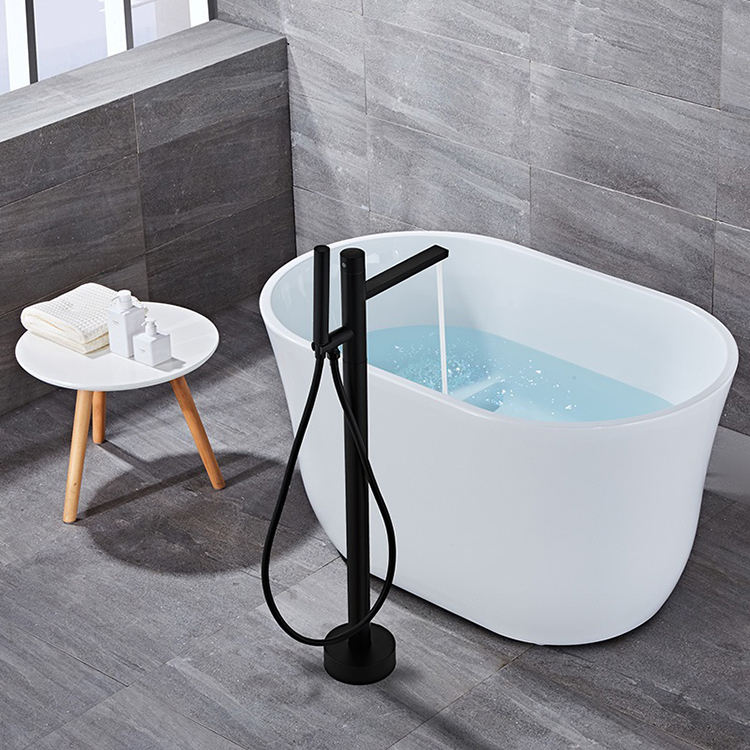 Contemporary bathtub water mixer standing bathtub faucet bathtub filler Free standing faucet
