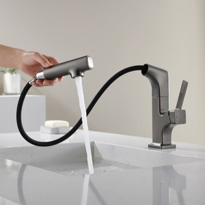 Chrome Bathroom Basin Faucets Pull Out
