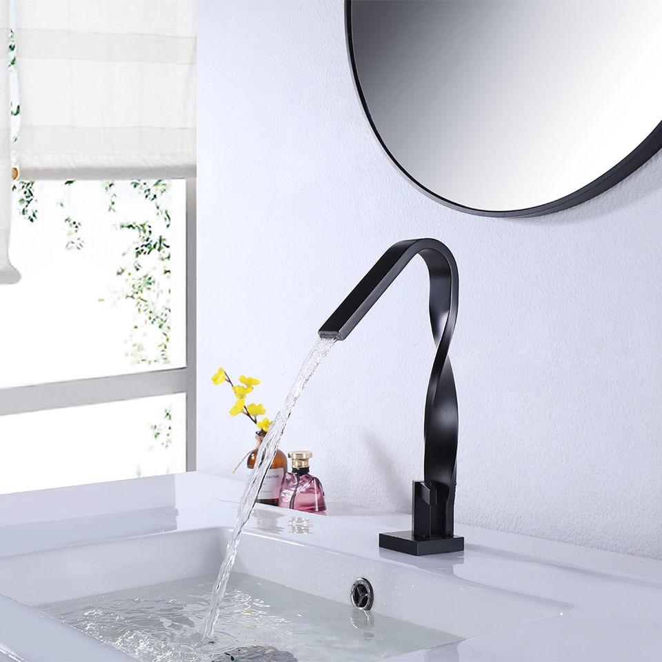 Matte Black Bathroom Vanity Faucet Basin Sinks Mixer
