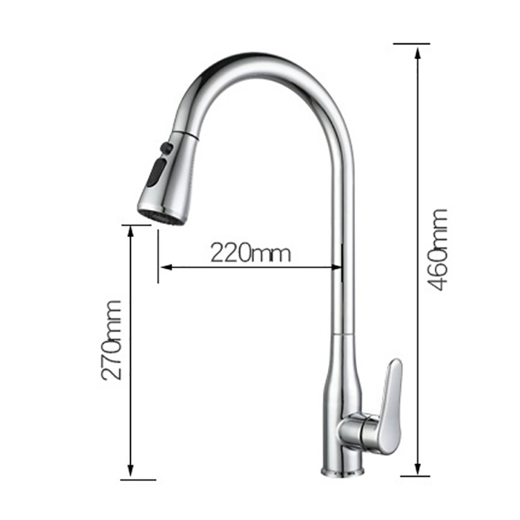 Goose Neck Kitchen Sink Mixer Taps Faucet Stainless Steel