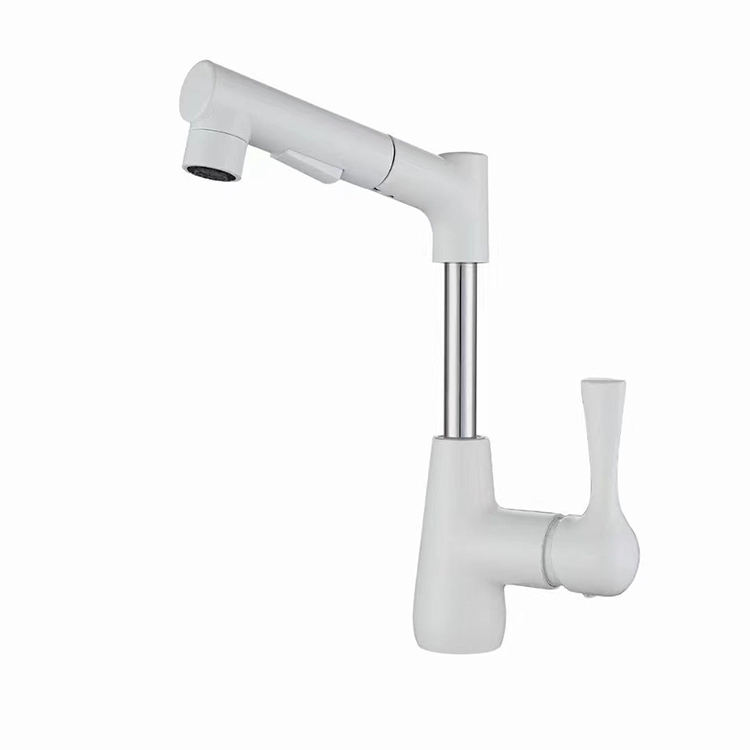 Single Handle Wash Basin Mixer Bathroom Sink Faucet Pull Out Spray