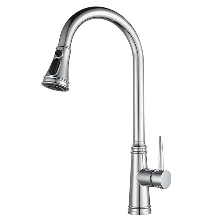 Retractable Kitchen Water Mixer 304 Stainless Steel Pull Down Kitchen Faucet