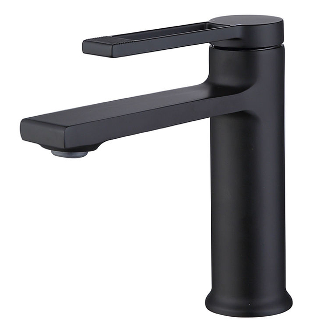 High Quality New Design Hot And Cold Water Tap Brass Black Faucet Bathroom Basin Mixer