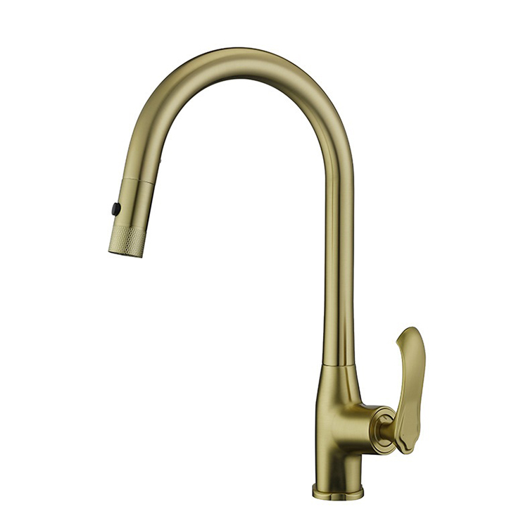 360 Degree Rotating Kitchen Sink Faucet Mixer Pull Down Gold