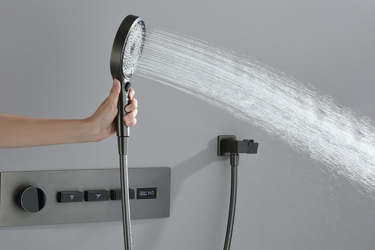 Hot and Cold Wall Mounted Concelaed Hidden Digital Display Shower Mixer Set