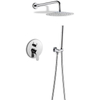 Brass Wall Mounted Concealed Bathroom Rain Shower Head Set