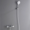 Brass Bathroom Wall Mount Thermostatic Bathtub Shower Faucet Set
