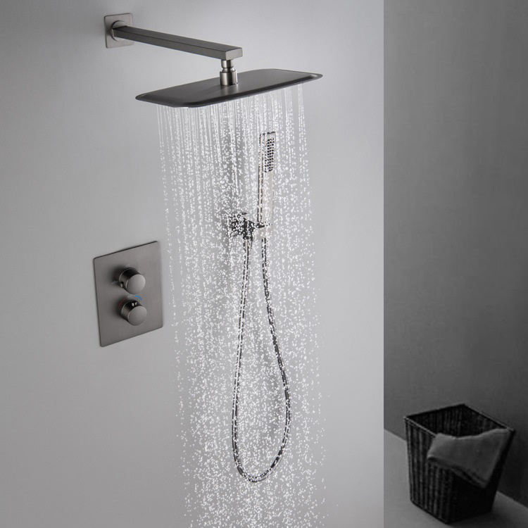 Ceiling Mounted Wall Mounted In Wall Concealed Bathroom Brass Shower Faucet Mixer Set