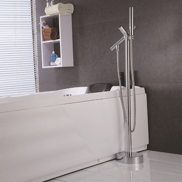 Freestanding Stand Alone Bathtub Faucet Floor Bathtub Mixer