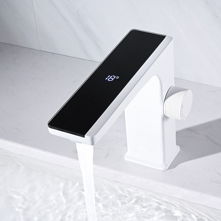 Digital Display Temperature Bathroom Wash Basin Tap Faucet