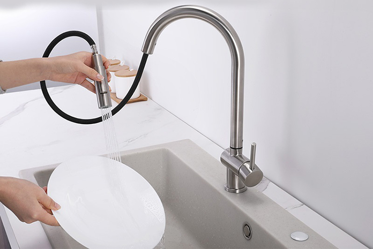 Stainless Steel Pull Down Touch Kitchen Sink Faucet with Sensor