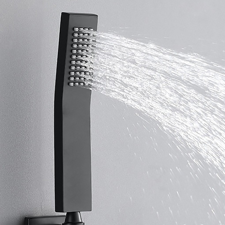 Concealed Bathroom Shower Mixer Set Black