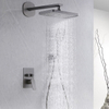 Bathroom shower faucet taps hot and cold shower mixer set black concealed shower set