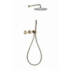 Gold Brass Wall Mounted Concealed Rain Shower System Set Bathroom with Rough-in Valve