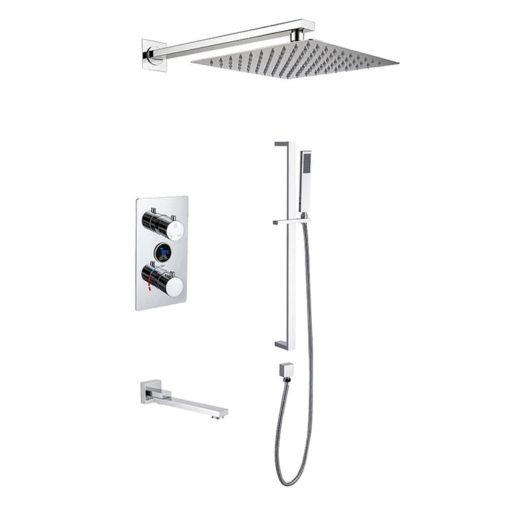 Bathroom Concelaed Digital Shower Set with Rough-in Valve