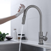 Deck-mounted Single Handle Smart Sensor Touchless Kitchen Faucet with Pull Down Sprayer