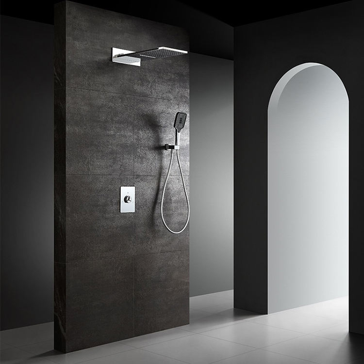 Hot and Cold Concealed Shower Faucet System Set Bathroom