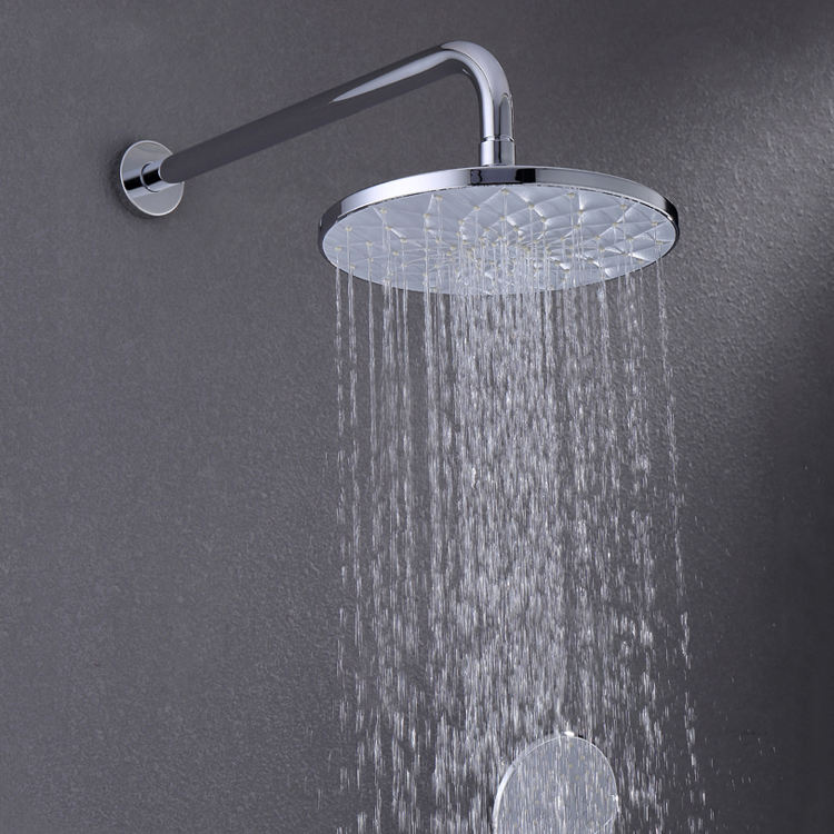 Two Function Hot and Cold Concealed Bathroom Rain Shower Faucet Set with Rough-in Valve