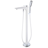 Hot Cold Water Function Black White Color Chrome Brass Bathtub Filler Standing Faucet
