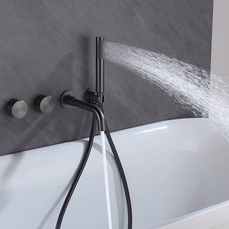 Bathroom Wall Mounted Conceal Bathtub Shower Faucet Mixer Tap