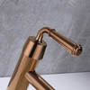 Deck Mount Single Hole Single Lever Undercounter Brass Rose Gold Basin Sinks Mixer Faucets for Bathroom