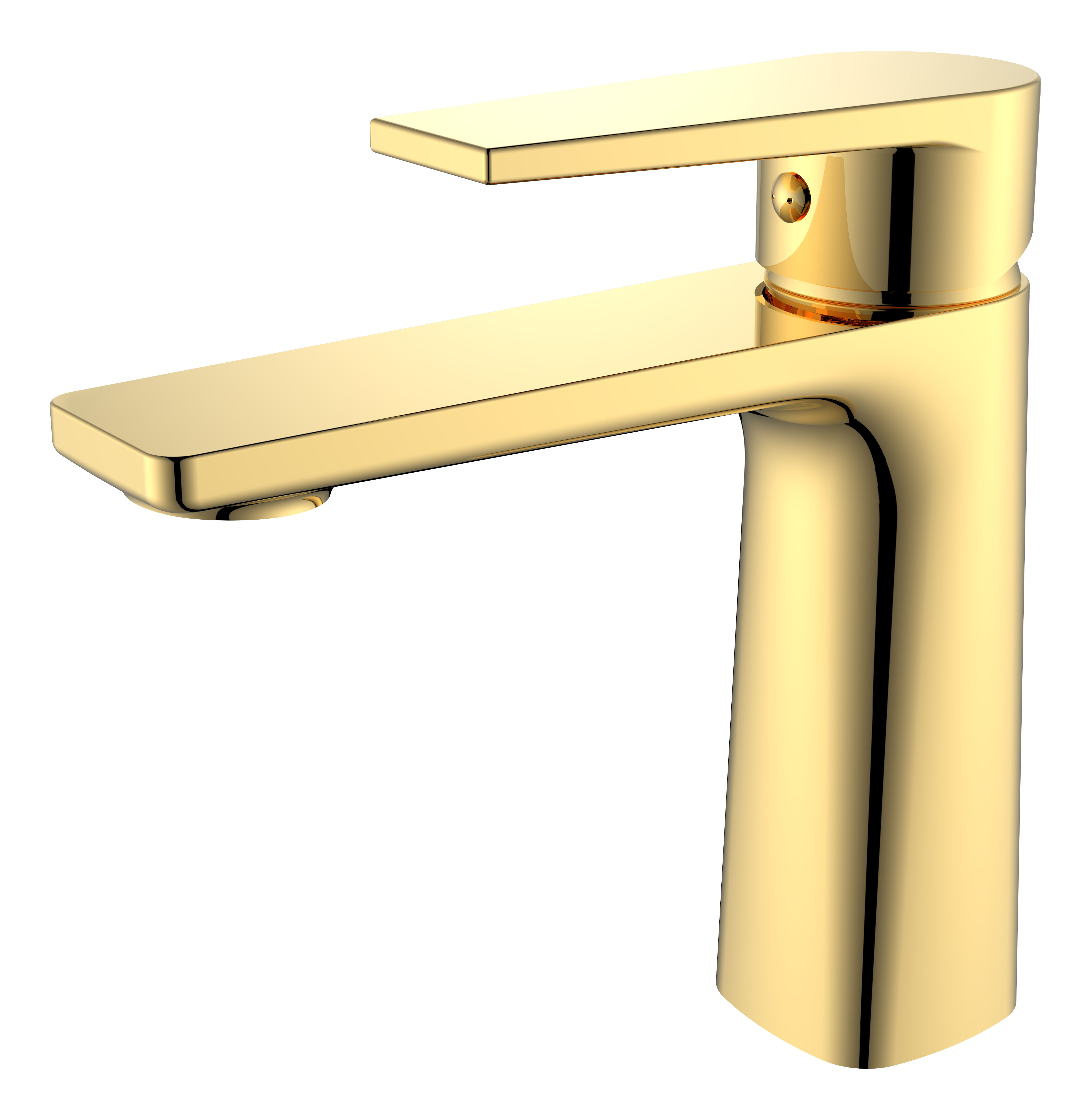 Kaiping Factory Single Handle Bathroom Faucet Brass Brushed Gold Hot Cold Water Tap Basin Sink Faucet