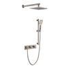 Brushed Gold Concealed Hidden Built In Wall Shower System Set Bathroom with Rough-in Valve