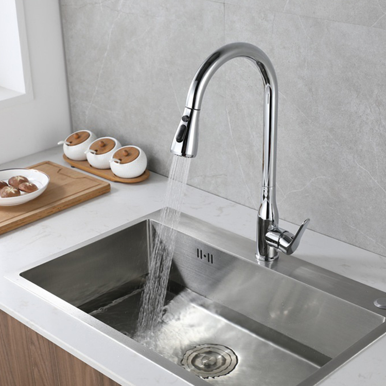 Goose Neck Kitchen Sink Mixer Taps Faucet Stainless Steel