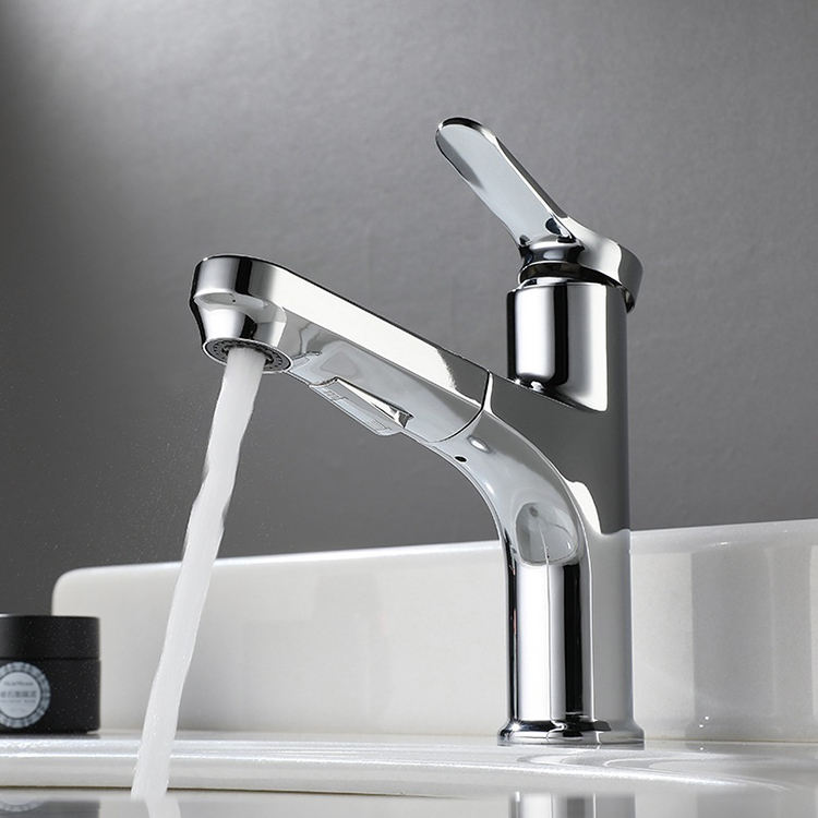 Single Hole Bathroom Sink Vanity Faucet with Sprayer