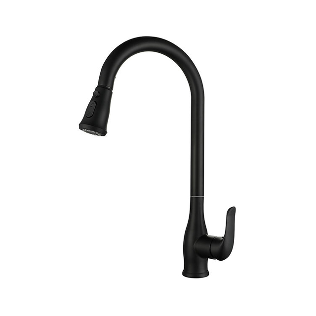 Deck Mounted Stainless Steel Water Tap Kitchen Faucets with Pull Down Sprayer