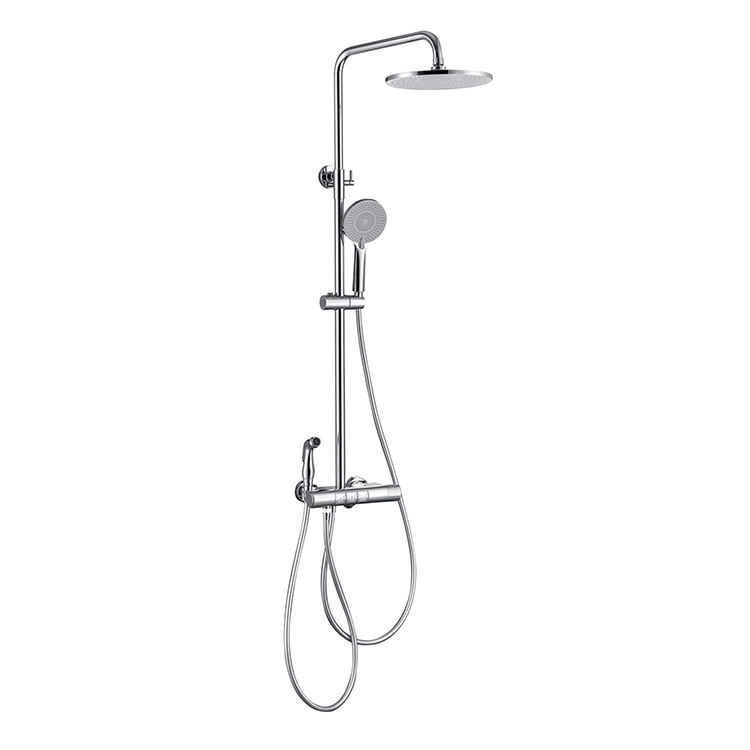 Kaiping Manufacturer 4 Function Hot and Cold Brass Chrome Bathroom Shower Mixer Set System with Bidet Sprayer