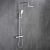 Brushed Gold Wall Mounted Exposed Hot and Cold Rain Fall Bath & Shower Faucets Shower System Sets