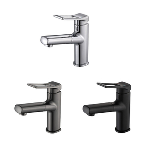 Single Hole Pull Out Bathroom Faucet Wash Basin Mixer Faucets