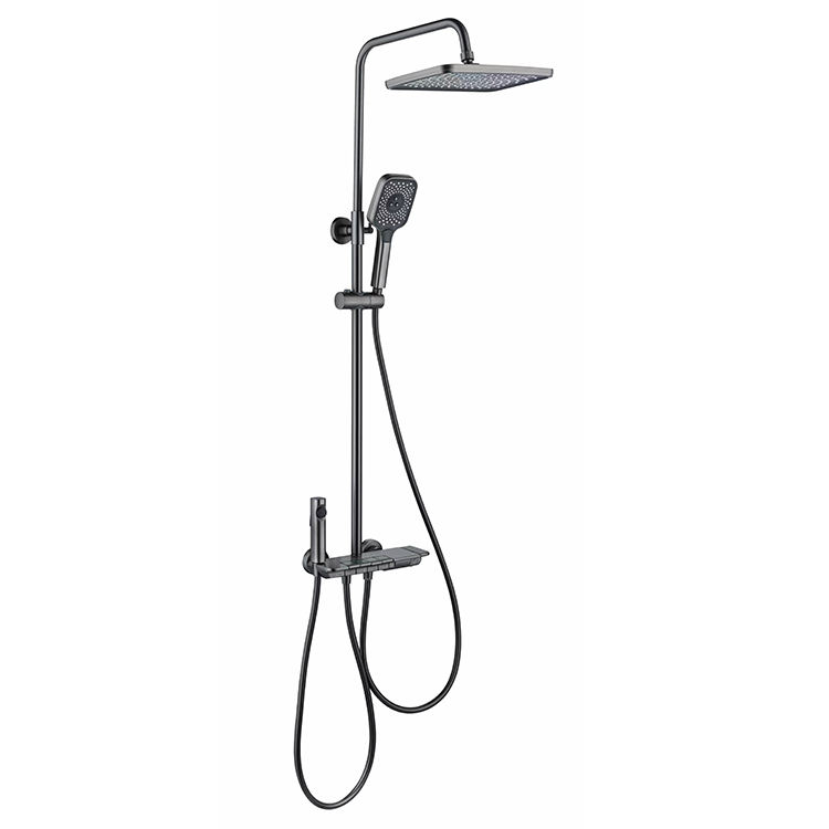 Piano Key Rainfall Thermostatic Shower Column Set Bathroom